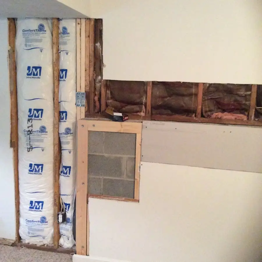 Wall insulation replacement during Contents Cleaning & Restoration in Snoqualmie